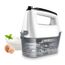 Handmixer Elektrisch Handrührgerät 6 Stufen Plus Turbo Kein Spritzen Mixer Handrührer mit Aufbewahrungskiste,5*Edelstahl Zubehör, Weiß 400W Leiser Motor