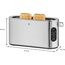 WMF Lumero Toaster 2 Scheiben, Langschlitz mit Brötchenaufsatz, XXL, Einseitiges Toasten, 1-Scheiben-Taste, 10 Bräunungsstufen, Toaster edelstahl matt