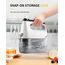 Handmixer Elektrisch Handrührgerät 6 Stufen Plus Turbo Kein Spritzen Mixer Handrührer mit Aufbewahrungskiste,5*Edelstahl Zubehör, Weiß 400W Leiser Motor