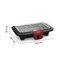 Tefal Easygrill Adjust Red Elektrogrill, 2300 Watt Tischgrill, 870 cm² Grillfläche, einfache Reinigung, Grillrost und Tropfschale spülmaschinenfest, vollständig zerlegbar, schwarz/burgunderrot, BG90E5