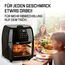 GOURMETmaxx Digitale Heißluftfritteuse XXL - 9L Ofen | Airfryer mit Timerfunktion, Touchdisplay, Drehspieß, Schaschlikspießen | fettarm, energiesparend frittieren | 8 Programme, 1800 W
