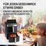 GOURMETmaxx FryUp XL vertikale Doppelkammer Heißluftfritteuse - 12 L | Airfryer mit 9,6 Zoll Multi-Colour LED-Touchdisplay & 12 Programmen | Heißluftfritteuse 2 Kammern | SYNC- & MATCH-Funktion