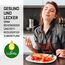 GOURMETmaxx Doppelkammer Heißluftfritteuse - 2 x 4 L | Synchro-Garzonen Airfryer | Fritteuse mit Touchscreen | Heißluftfritteuse 2 Kammern & 10 Programmen | fast ohne Öl frittieren