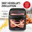 GOURMETmaxx Heißluftofen mit Panoramadach & Frontfenster 12,5 L | Heißluftfritteuse mit 9 Funktionen | Airfryer, Fritteuse & Minibackofen in 1 | für max. 8 Personen | Heißluftfritteuse mit Farb-Icons