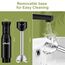Stabmixer, Wancle pürierstab 600W Elektrischer hand blender Rührstab mit Turbo für die Zubereitung von Babynahrung, Salaten, Suppen und Gemüs (Black)
