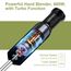 Stabmixer, Wancle pürierstab 600W Elektrischer hand blender Rührstab mit Turbo für die Zubereitung von Babynahrung, Salaten, Suppen und Gemüs (Black)