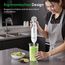 FRESKO 4-in-1 Stabmixer, 1000W Pürierstab Edelstahl, Stufenlose Geschwindigkeitssteuerung und Turbo, Inkl. 500ml Lebensmittelhacker und 700ml Messbecher, für Babynahrung, Suppen, Smoothies, Weiß