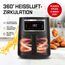 GOURMETmaxx Heißluftfritteuse 4 L Airfryer | Fritteuse mit Touchscreen, 9 Funktionen & 8 Programmen | Minibackofen – fast ohne Öl braten | Airfryer Zubehör spülmaschinengeeignet