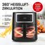 GOURMETmaxx Heißluftfritteuse 6,5 L Airfryer | Fritteuse mit Touchscreen, 9 Funktionen, 11 Programme | Minibackofen – fast ohne Öl braten | Airfryer Zubehör spülmaschinengeeignet