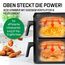 GOURMETmaxx FryUp XL vertikale Doppelkammer Heißluftfritteuse - 12 L | Airfryer mit 9,6 Zoll Multi-Colour LED-Touchdisplay & 12 Programmen | Heißluftfritteuse 2 Kammern | SYNC- & MATCH-Funktion
