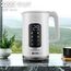 Wasserkocher Edelstahl mit Temperatureinstellung (40°C-100°C) 1,7 Liter 2200 Watt Teekocher 100% BPA FREI Warmhaltefunktion LED Display mit Temperaturwahl Wasser Kocher Water Kettle (Wanda White)