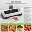 Bonsenkitchen Vakuumiergerät, Vakuumierer Folienschweißgerät für Sous Vide Kochen und Lebensmittel Bleiben bis zu 6x Länger Frisch, 5 Vakuumbeutel Inklusive (Sliber)