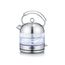 SEVERIN Retro Glas Wasserkocher, XXL-Füllvolumen von 1,7L, leistungsstarker und kompakter Wasserkocher im hochwertigen Retro-Design, elektrisch, Glas/Edelstahl-gebürstet, WK 3459