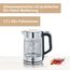 Severin Wasserkocher, Glas, Edelstahl, kompakt und leistungsstark, 1-Hand-Bedienung, leichte Reinigung, herausnehmbarer Kalkfilter, 1,7 L, 100 Prozent BPA-frei, 2200 W, WK 3420