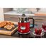 Russell Hobbs Wasserkocher [1,7l, 2400W] Retro Rot und polierter Edelstahl (Schnellkochfunktion, Wassertemperaturanzeige im Retrodesign, außenliegende Wasserstandsanzeige) Vintage Teekocher 21670-70
