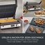 SEVERIN Kontaktgrill SEVINI FLEX, 3-in-1 Multikontaktgrill, hochwertige Keramikbeschichtung, XL-Grillfläche, spülmaschinengeeignete Grillplatten, Burger, Panini, 2000W, schwarz/Edelstahl, KG 2380