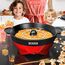 KESSER® Popcornmaschine Groß 800W | Popcorn-Maker 5,5l Inhalt mit Antihaftbeschichtung Deckel & Servierschale | für Öl Butter Zucker Stille & Schnelle inkl. Mess-&Popcornbecher abnehmbarer Heizfläche