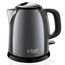 Russell Hobbs Wasserkocher klein [1,0l] Colours+ Edelstahl Grau (2400W, Schnellkochfunktion, herausnehmbarer Kalkfilter, außenliegende Wasserstandsanzeige, kleiner Reisewasserkocher)Teekocher 24993-70