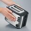 SEVERIN Automatik-Toaster mit 2 Toastschlitzen, mit Brötchenaufsatz, Edelstahl, zum Toasten, Auftauen und Erwärmen, 850 W, Edelstahl gebürstet/schwarz, AT 2514