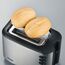 SEVERIN Automatik-Toaster mit 2 Toastschlitzen, mit Brötchenaufsatz, Edelstahl, zum Toasten, Auftauen und Erwärmen, 850 W, Edelstahl gebürstet/schwarz, AT 2514