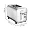 Krups KH682D Excellence Toaster, 8 Bräunungsstufen, 4 Funktionen, 2 Scheiben Toaster, Anhebevorrichtung, herausnehmbare Krümelschublade, 850 Watt, gebürsteter Edelstahl