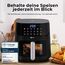 Balter Heißluftfritteuse Airfryer, 5,5 L, Friteuse Heissluftfritteuse XXL mit Sichtfenster, 12 Programme, all-in-1 Air Fryer, inkl. 100 Rezepte, HL-551T