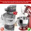 GVODE Spritzschutz für KitchenAid 4,3 und 4,7/4,8L Kippkopf-Standrührer, perfekt als Deckel für KitchenAid-Schüsseln (Edelstahl, Glas und Keramik), spülmaschinenfest
