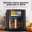 Balter Heißluftfritteuse Airfryer mit Öl- & Wasser-Spray Funktion für extra knusprige Speisen, 7,2L XXL, Heissluftfriteuse mit Sichtfenster, 10 Programme, Air Fryer, inkl. 100 Rezepte, HL-710