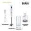 Braun Stabmixer MultiQuick 1 MQ 10.202 M - Elektrischer Stabmixer mit Edelstahl-Mixfuß und EasyTwist System, 3-teiliges Zubehör-Set, 450 Watt, Weiß