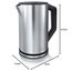 Arendo - Edelstahl Wasserkocher mit Temperatureinstellung 40-100 Grad in 5er Schritten - Doppelwand Design - Modell ELEGANT - 1,5 Liter - 2200 W - Teekocher mit Temperaturanzeige - Silber glänzend