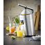 WMF Profi Plus Orangensaftpresse elektrisch, Hebel-Zitronenpresse Edelstahl, Limettenpresse, Zitruspresse, Orangenpresse mit Fruchthalter, 160 Watt, Tropfstopp, edelstahl matt