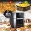 Balter Heißluftfritteuse HL-1200-BL, 12 Liter, Friteuse, LED Touchscreen, 10 Programme, Dörrautomat, 1800W Heissluftfritteuse airfryer, 100 Rezepte auf Deutsch, Minibackofen