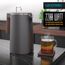 Arendo - Wasserkocher Edelstahl mit Temperatureinstellung - 45°C-100°C - 1.5 Liter - Doppelwand - BPA frei - Warmhaltefunktion - Teekocher mit Temperaturanzeige - Griff Cool Touch - Cool Grey