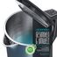 Arendo - Edelstahl Wasserkocher mit Temperatureinstellung 40-100 Grad in 5er Schritten - Doppelwand Design - Modell ELEGANT - 1,5 Liter - 2200 W - Teekocher mit Temperaturanzeige - GS - Admiral Blau
