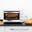 Cecotec Tischofen BakeundToast 2600 White 4Pizza, 26L, 1550W, Inklusive Pietra Pizza Stein, 6 Funktionen, Krümelschublade, Innenbeleuchtung, Doppelt verglaste Tür, Vielfältige Möglichkeiten