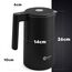 Balter Edelstahl Wasserkocher mit Temperatureinstellung, 40°C-100°C, Doppelwand, BPA frei, 1,7L, Schwarz, WK-5-Touch