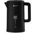 Balter Edelstahl Wasserkocher mit Temperatureinstellung, 40°C-100°C, Doppelwand, BPA frei, 1,5L, Schwarz, WK-11BL-LCD
