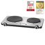 Bomann DKP 5033 E CB Doppelkochplatte, 2 Kochplatten, Edelstahl/Schwarz & Philips Domestic Appliances HD9350/90 Wasserkocher, 1.7 Liter, Schwarz