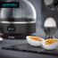 Arendo Sevencook Eierkocher 400 W – Edelstahl Design - 1-7 Eier - Egg Cooker - EIN/AUS-Schalter – 3 Härtegrade wählbar - Warmhaltefunktion - Signalton - BPA-frei - schwarz
