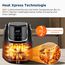 Midea MF-CN35C2,Digital Air Fryer 1500W mit 8 voreingestellten Funktionen und 60 Min Timer,3,5L Heißluftfritteuse für gesundes ölfreies Kochen,Backen,Grillen,intelligente Temperaturkontrolle,Schwarz