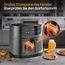 Heißluftfritteuse XXL Air Fryer 9L - Heissluftfriteuse mit Großes Sichtfenster | Friteuse Airfryer ohne Öl mit Digitalem Led Touchscreen, 8 Programmen, Shake-Modus, 1800W, Rezeptbuch
