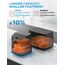 Midea Heißluftfritteuse Double Stack, übereinander Airfryer, Smart WIFI Sync mit Alexa,11L XL Vertikalem Platzsparendes Design, 10 in 1 Basket Grillpfanne Backen für 3-8 personen,2400w