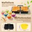 Heißluftfritteuse Zubehör für Ninja Foodi Flexdrawer AF500EU 10,4L, Faltbar Silikonform Heißluftfritteuse Zubehör Set, Wiederverwendba Silikon Einsätz für Ninja AF500EU Airfryer Zubehör