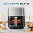 MIDEA Digital Luftfritteuse, 6.5L Airfryer LED Touch Screen Heißluftfritteusen XL, einstellbare Heizung Wind &Timer Temperatur, weniger Öl, 2000W, Schwarz