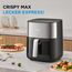 MIDEA Digital Luftfritteuse, 6.5L Airfryer LED Touch Screen Heißluftfritteusen XL, einstellbare Heizung Wind &Timer Temperatur, weniger Öl, 2000W, Schwarz