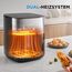 MIDEA Digital Luftfritteuse, 6.5L Airfryer LED Touch Screen Heißluftfritteusen XL, einstellbare Heizung Wind &Timer Temperatur, weniger Öl, 2000W, Schwarz