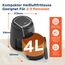 Midea MF-CN35C2,Digital Air Fryer 1500W mit 8 voreingestellten Funktionen und 60 Min Timer,3,5L Heißluftfritteuse für gesundes ölfreies Kochen,Backen,Grillen,intelligente Temperaturkontrolle,Schwarz