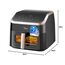 Midea Heißluftfritteuse XXL AirFryer 8.5L, 8-in-1 Heissluftfritteuse mit Sichtfenster, Extra breite Kammern, max 200°C, Fritteuse ohne Öl