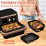 Airfryer Zubehör Für Ninja Foodi Flexdrawer 10,4l Heißluftfritteuse AF500EU, 3Pcs Faltbar Silikonform Heißluftfritteuse Zubehör Für Ninja AF500EU 10,4L Wiederverwendba Auflaufform Anstelle Backpapier