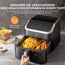 Midea Heißluftfritteuse XXL AirFryer 8.5L, 8-in-1 Heissluftfritteuse mit Sichtfenster, Extra breite Kammern, max 200°C, Fritteuse ohne Öl
